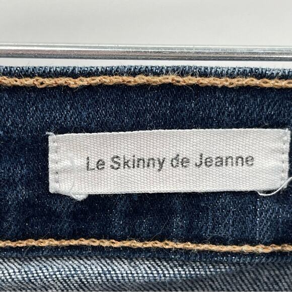 Frame Le Skinny de Jeanne Dark Wash Boho Indie Preppy Jeans Size 33 - Picture 11 of 15